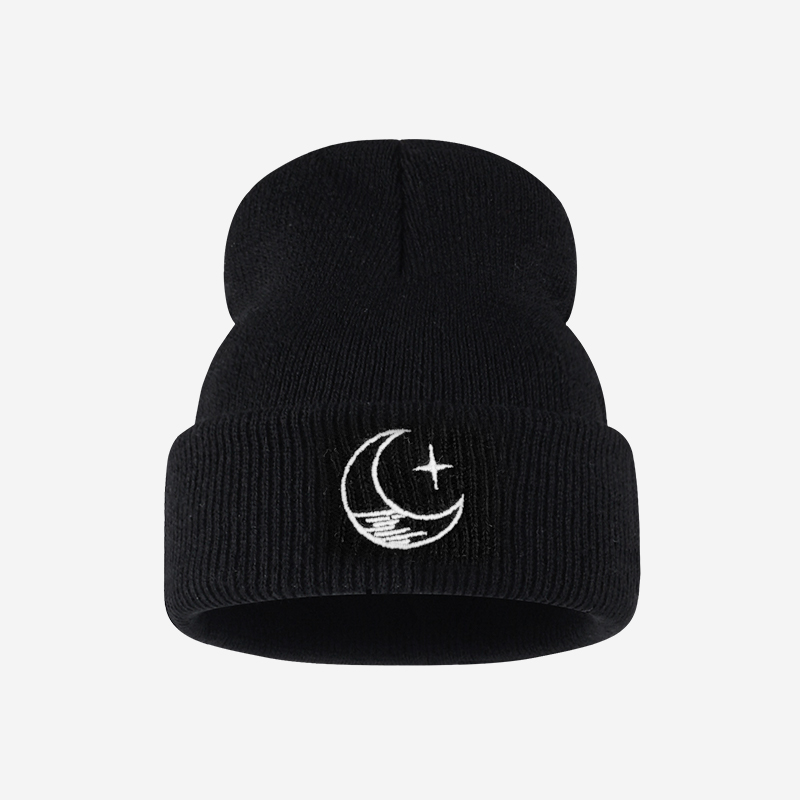 Beanie Winter Hat - Knitted Hat for 1–3-Year-Olds: Cute Star-and-Moon