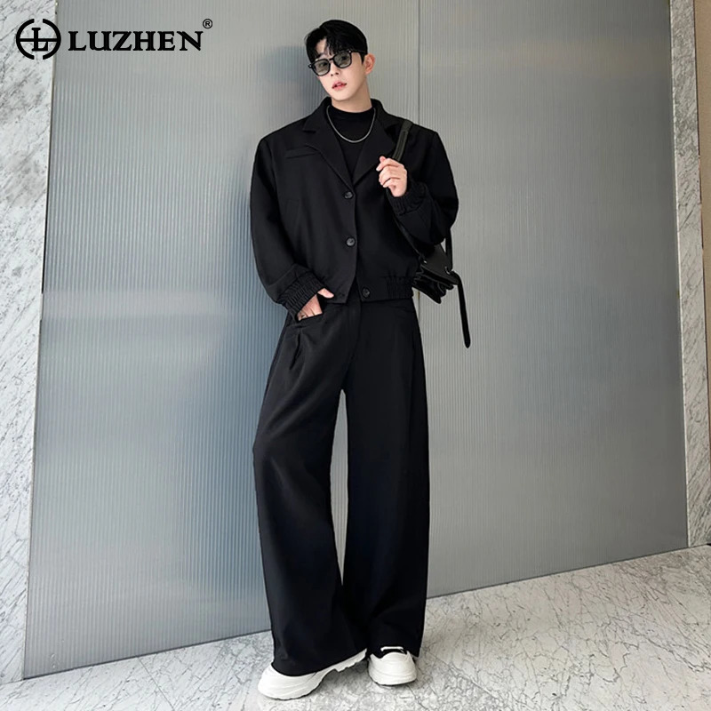 Men'S Fashion Zipper Jacket - LUZHEN Spring Blazer Neck Casual Jacket