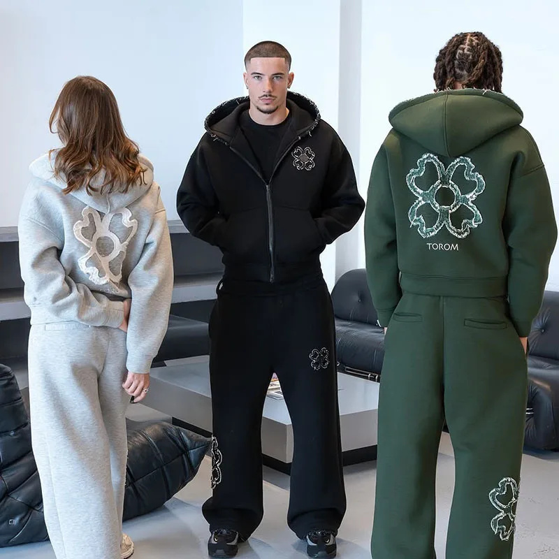 Streetwear Hoodie - Spring Autumn Oversized 4 Leaf Clover