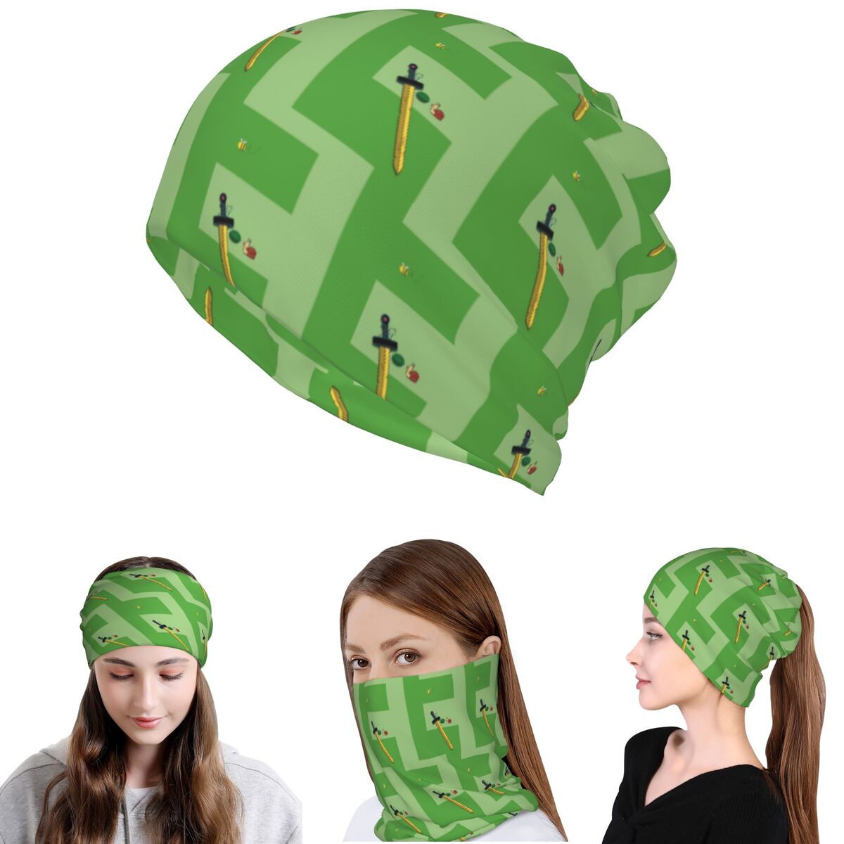 Beanie Winter Hat - Finn The Human Adventurer Bandana Neck