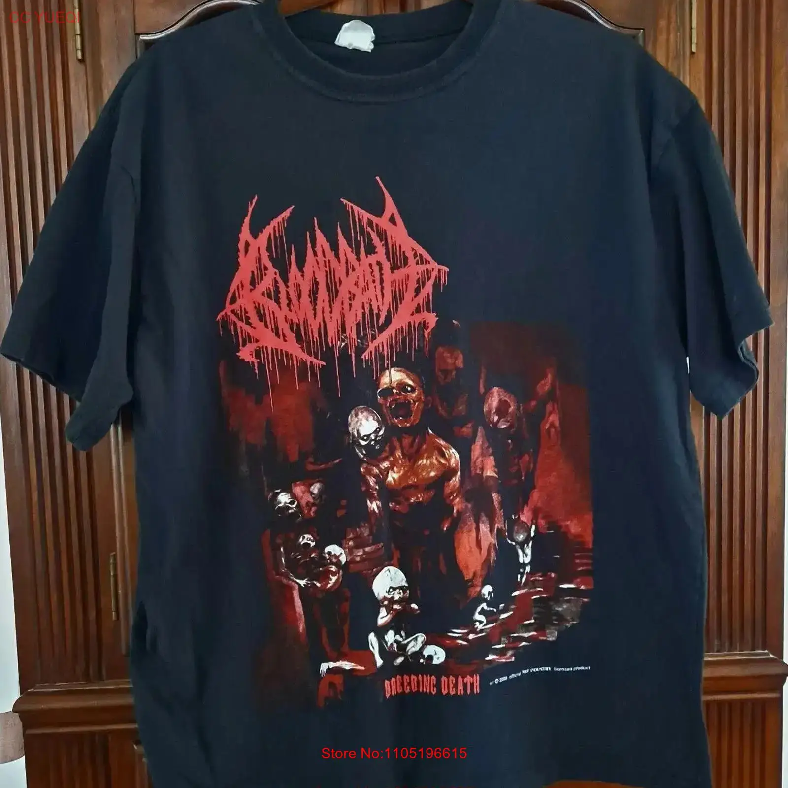 Men'S Fashion Xxl - BLOODBATH Breeding Death T Shirt Black