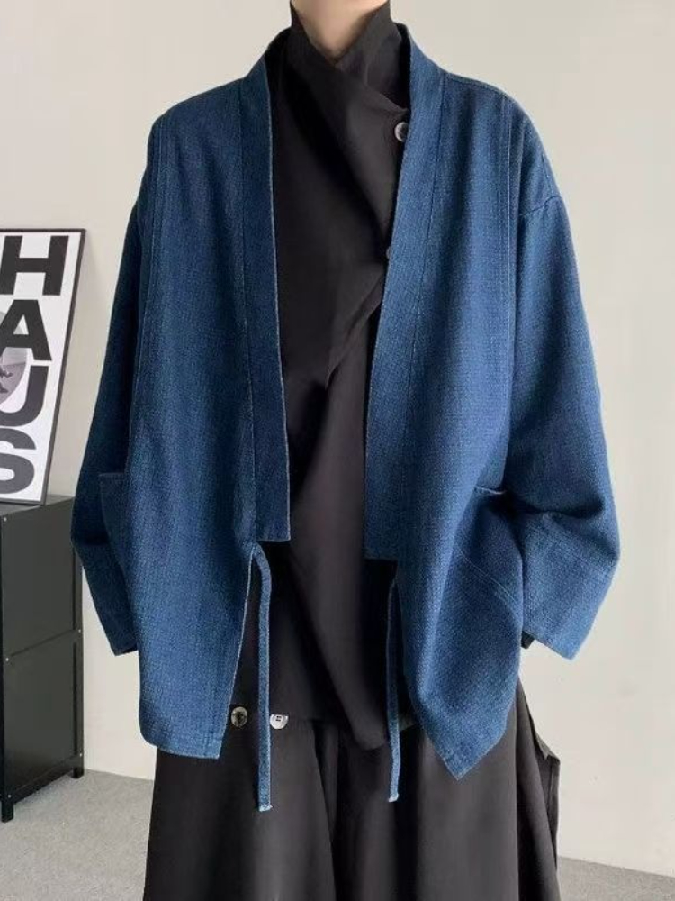 Denim Jacket Vintage - Vintage Japanese Style Denim Coat Men