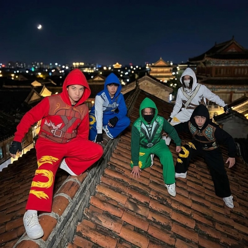Streetwear Hoodie - Ninja Warrior Armor Hoodie Set Men