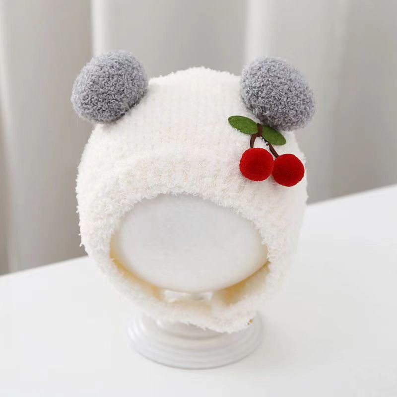 Beanie Winter Hat - Winter Warm Baby Beanie Cute Cherry
