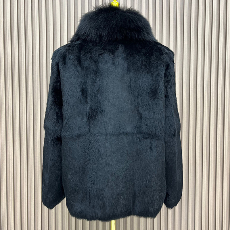Real Genunie Natural Rabbit Fu - Men'S Fashion Zipper Jacket 评论和价格