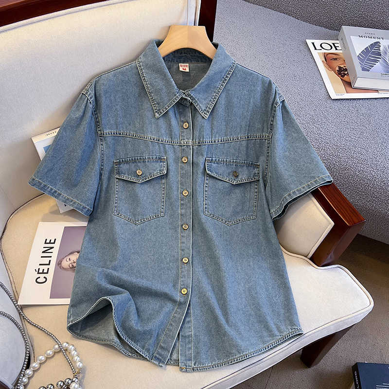 Retro Denim Shirt For Women Su - Denim Jacket Vintage 评论和价格