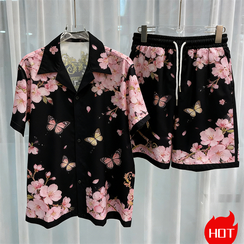 Digital printed men's set fash - Men'S Fashion Looks 评论和价格
