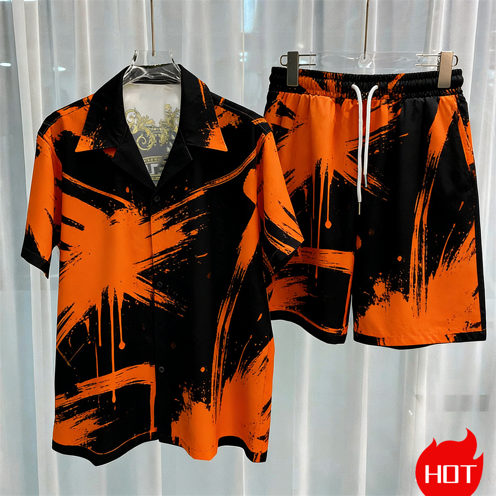 Digital printed men's set fash - Men'S Fashion Looks 评论和价格