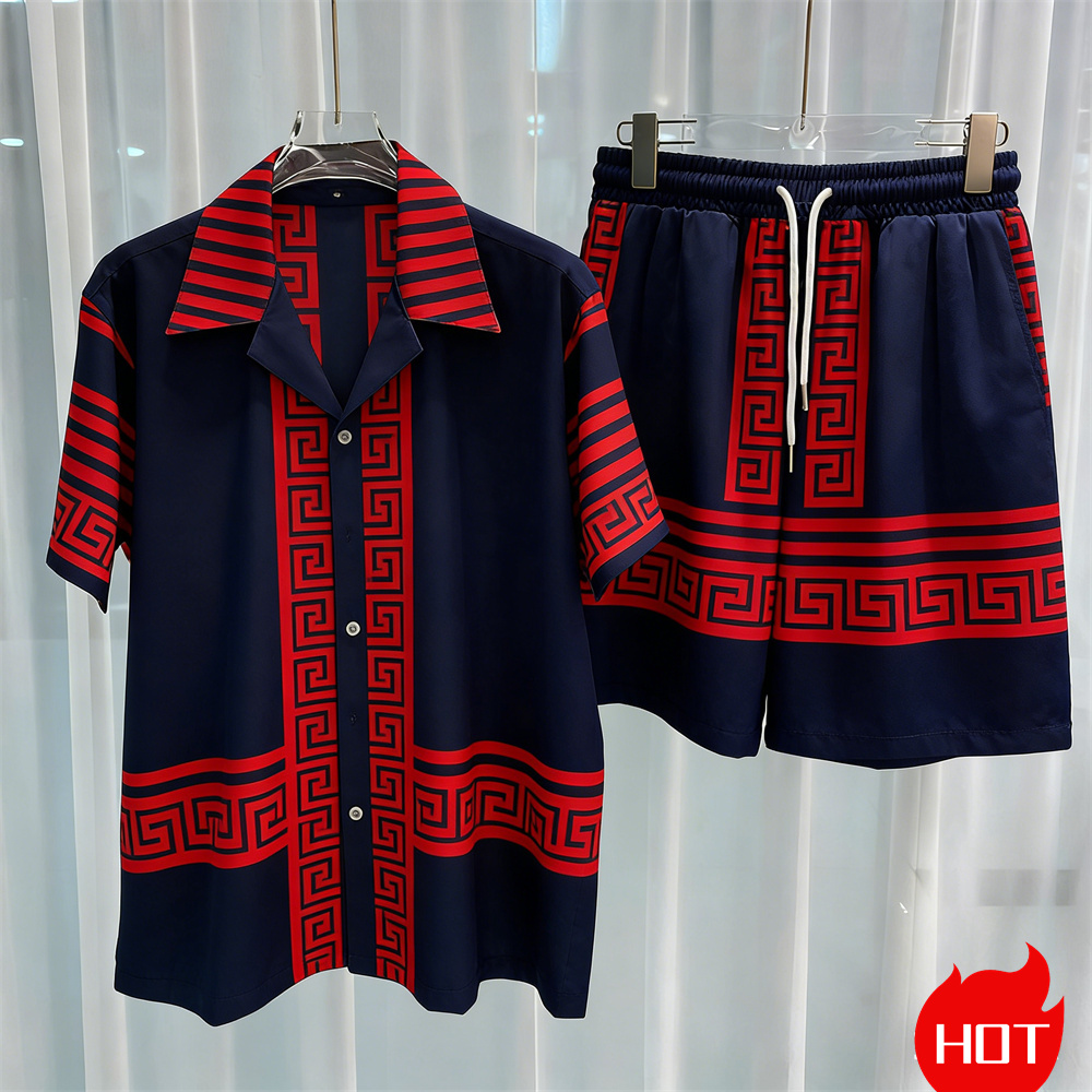 Digital printed men's set fash - Men'S Fashion Looks 评论和价格