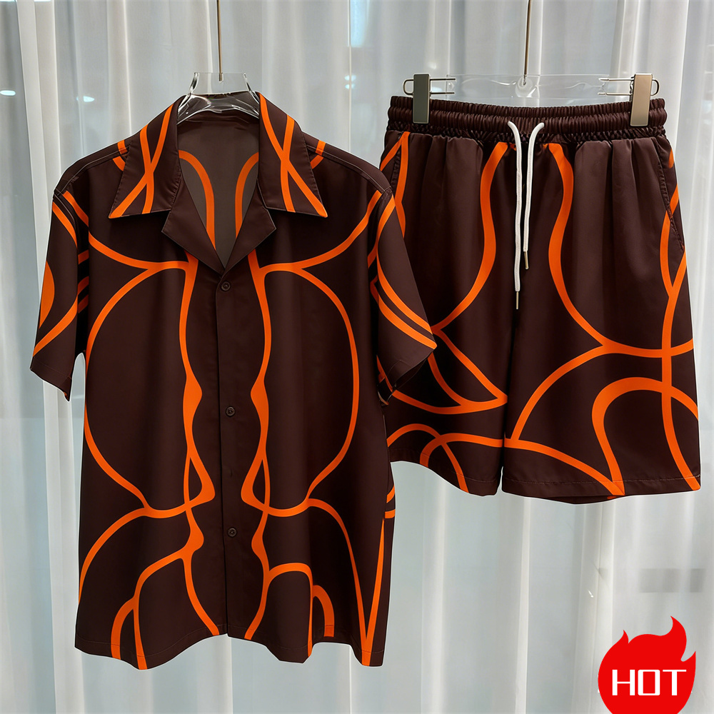 Digital printed men's set fash - Men'S Fashion Looks 评论和价格