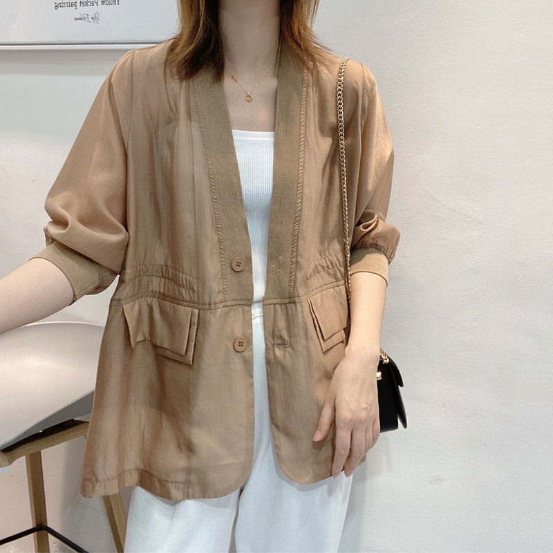 Plus Size Waist Tie V-neck Bla - Men'S Fashion Light Jacket 评论和价格