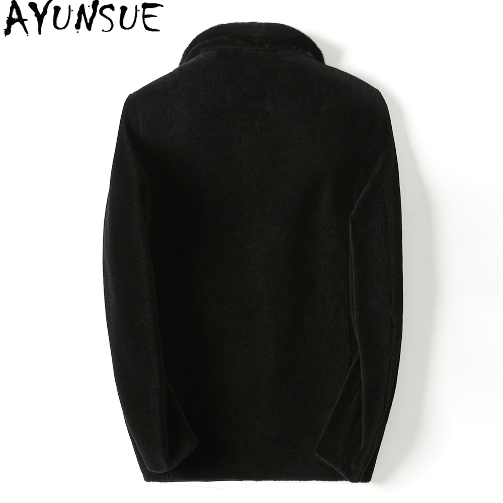 AYUNSUE Casual 100% Wool Coats - Men'S Fashion Zipper Jacket 评论和价格
