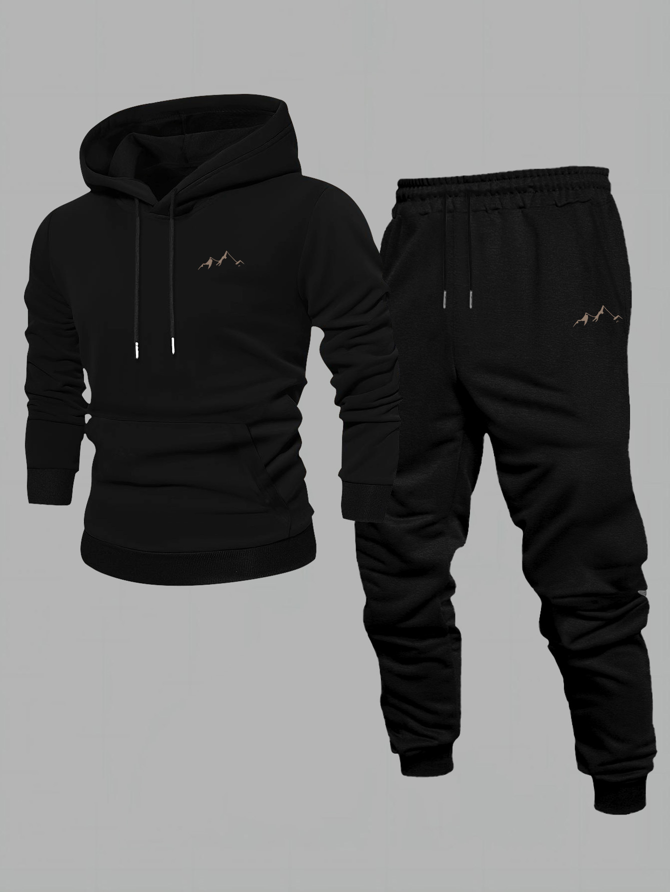 Men 2 Piece Tracksuit Set Autu - Streetwear Hoodie 评论和价格