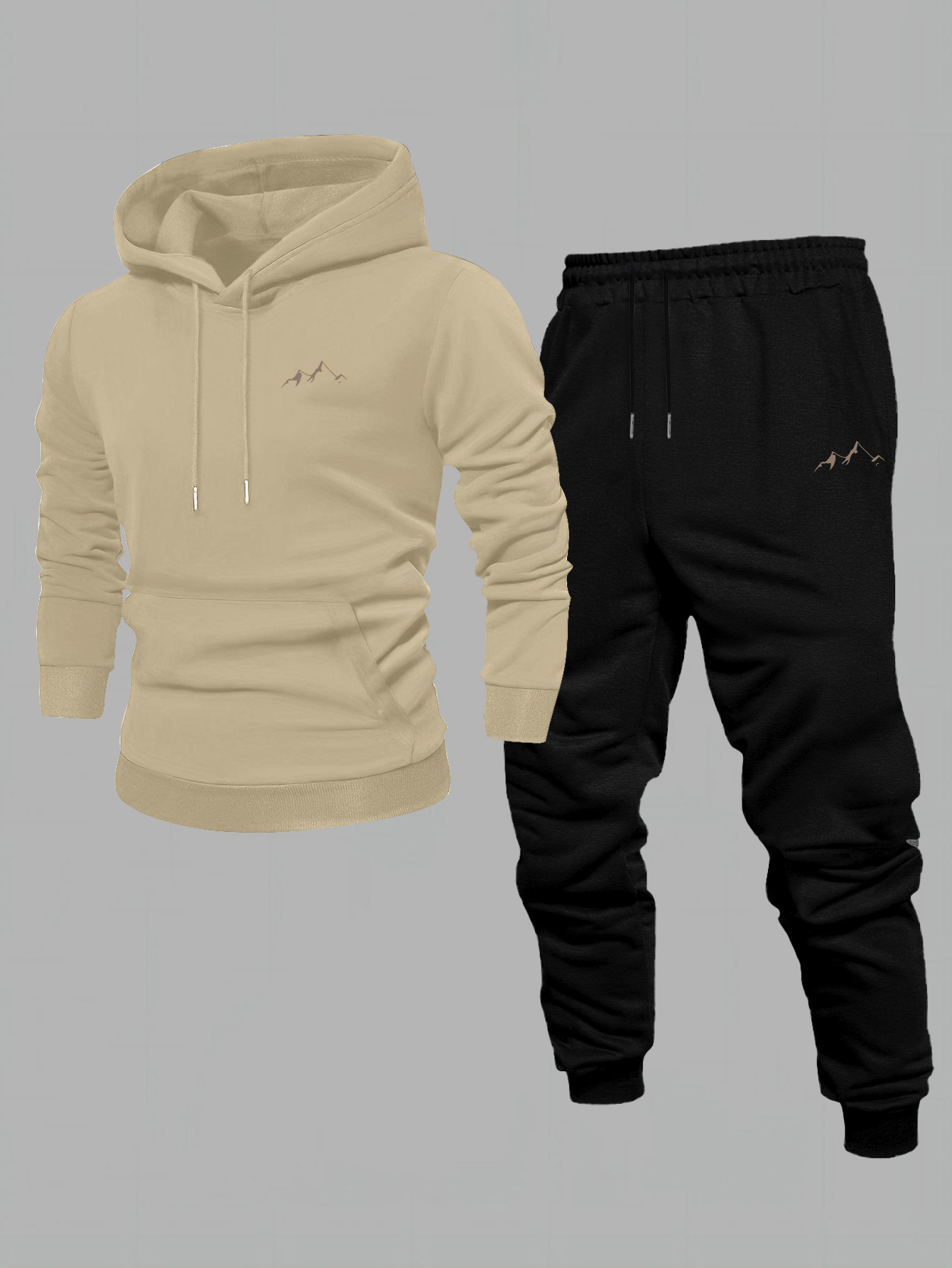Men 2 Piece Tracksuit Set Autu - Streetwear Hoodie 评论和价格
