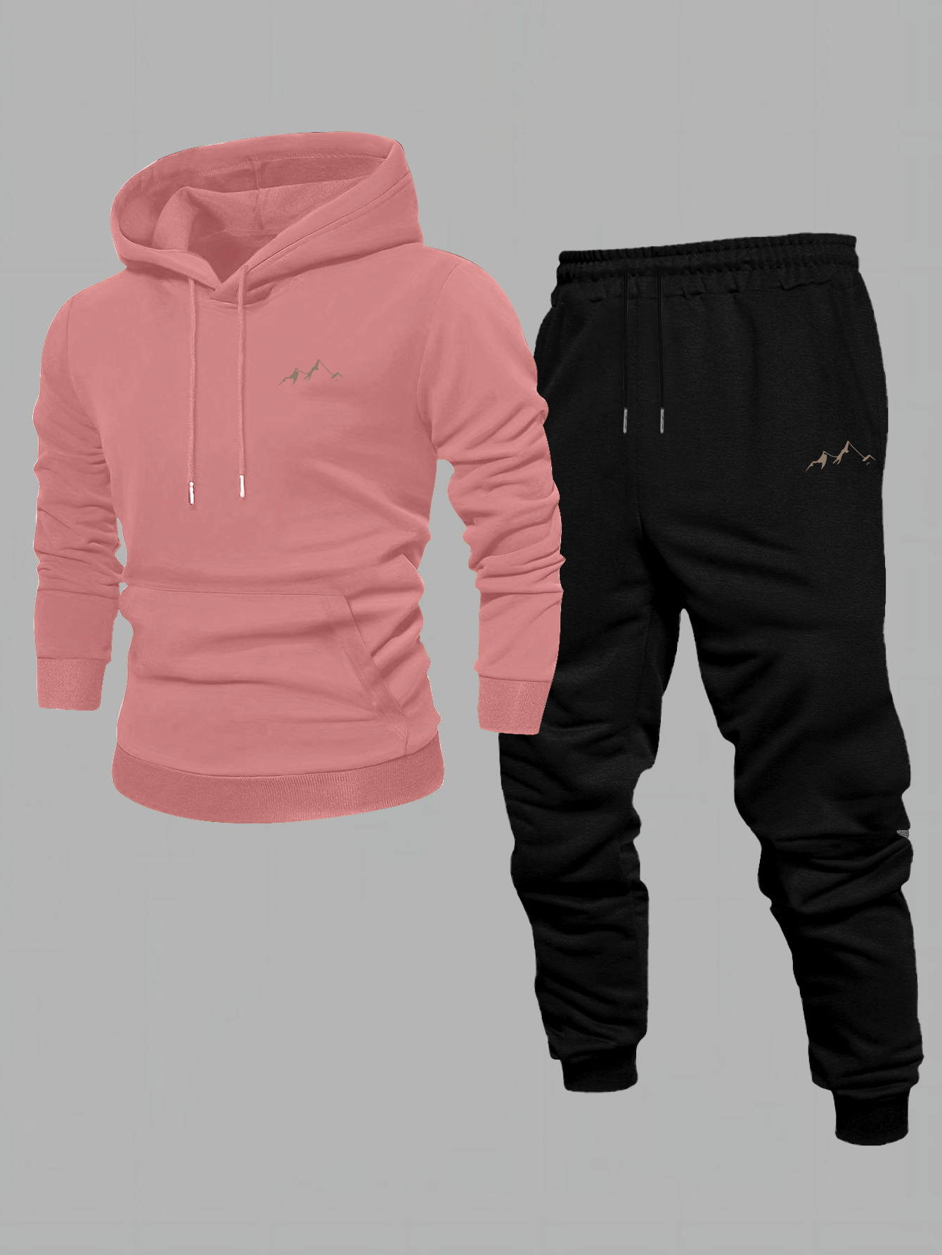 Men 2 Piece Tracksuit Set Autu - Streetwear Hoodie 评论和价格