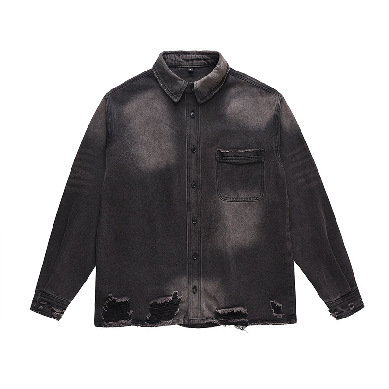 Men's High Street Ripped Jeans - Denim Jacket Vintage 评论和价格