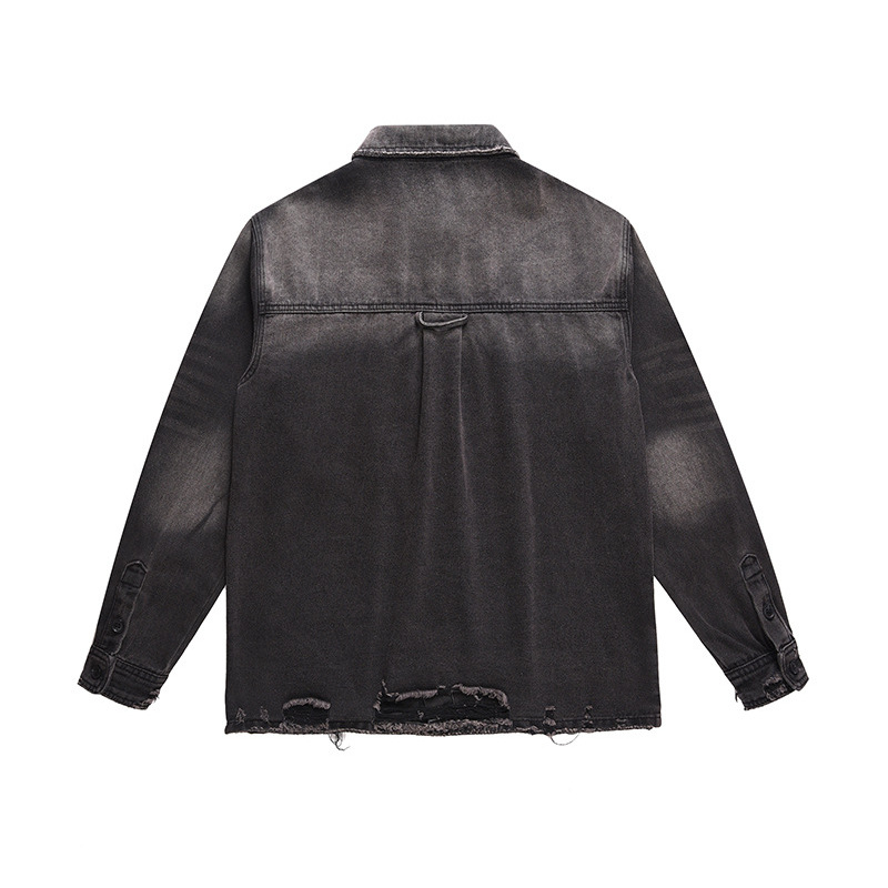 Men's High Street Ripped Jeans - Denim Jacket Vintage 评论和价格