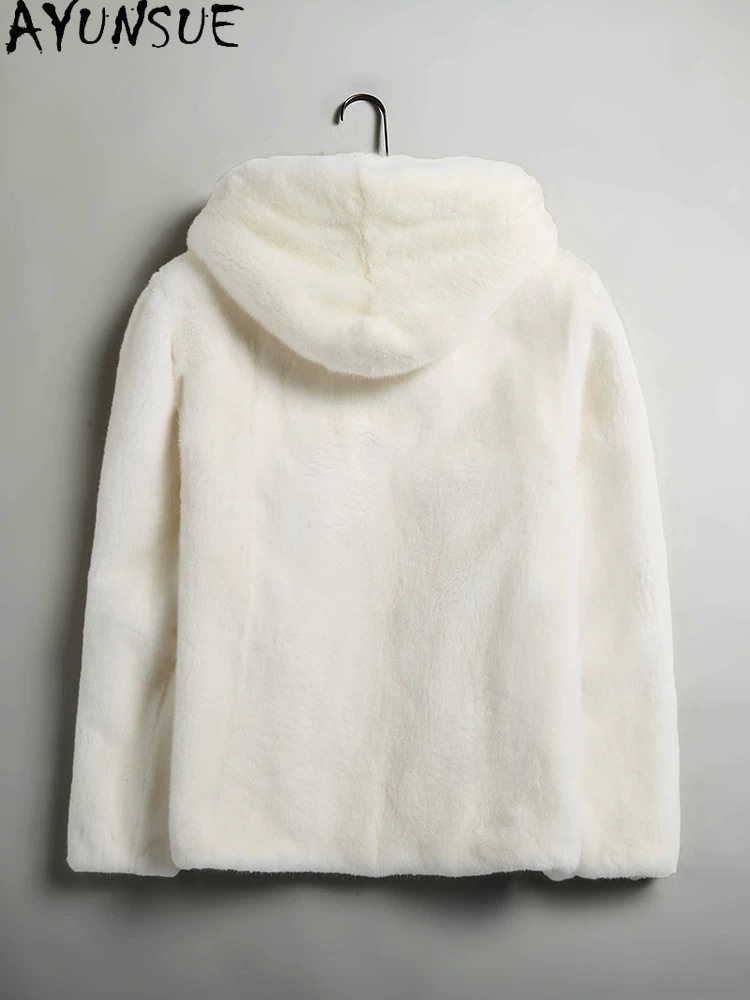 AYUSNUE Natural Mink Coat Men  - Men'S Fashion Zipper Jacket 评论和价格
