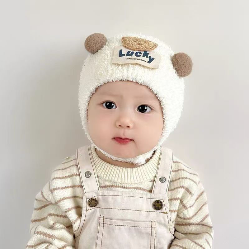 Cute Bear Baby Ear Protection  - Beanie Winter Hat 评论和价格
