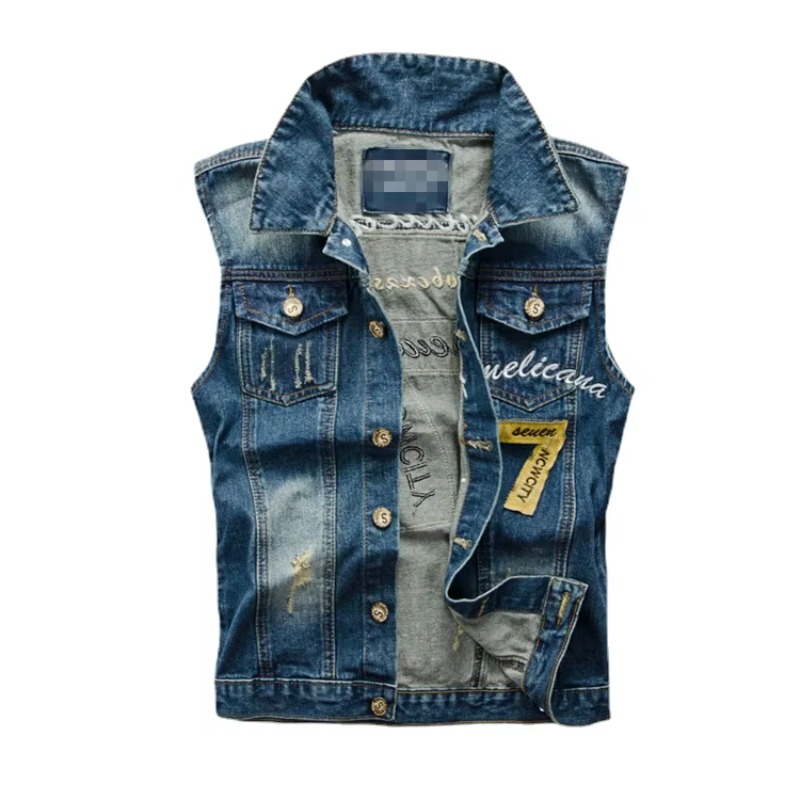 Men Slim Denim Vests Waistcoat - Men'S Fashion Vest With Jeans 评论和价格