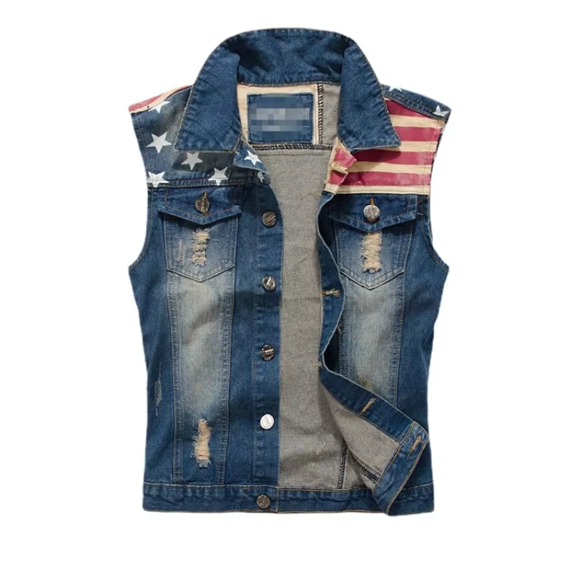 Men Slim Denim Vests Waistcoat - Men'S Fashion Vest With Jeans 评论和价格