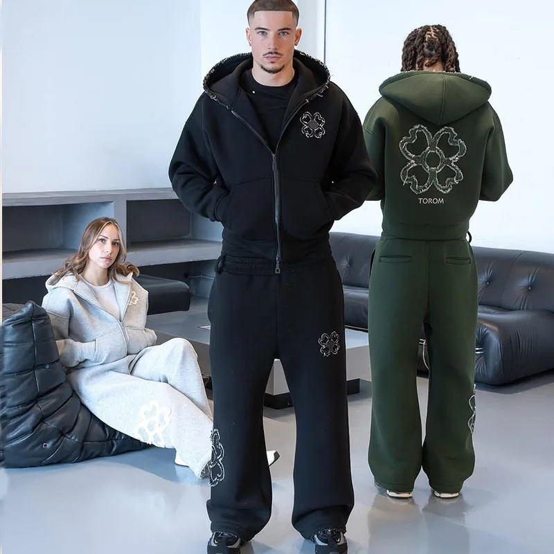 Spring Autumn Oversized 4 Leaf - Streetwear Hoodie 评论和价格