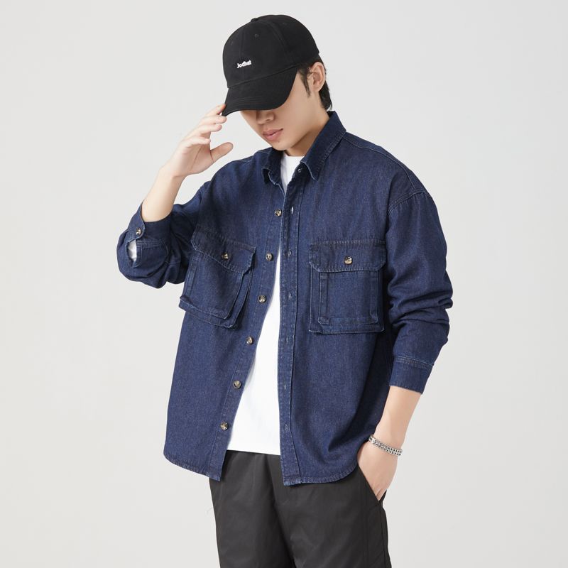 Pure Cotton Tooling Shirts Men - Denim Jacket Vintage 评论和价格
