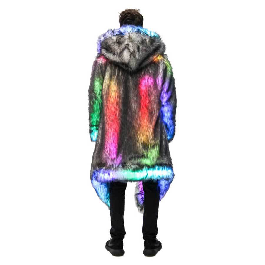 Faux Fur Coat Men Hooded Outer - Men'S Fashion Light Jacket 评论和价格