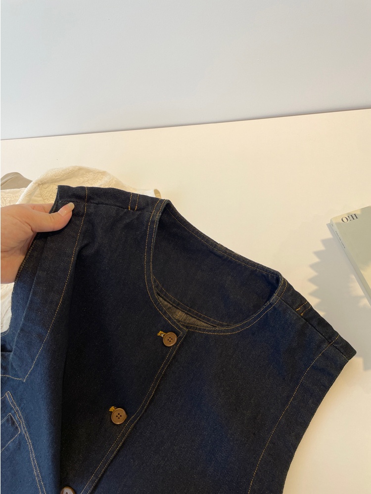 plus Size Denim Vest Women's L - Denim Jacket Vintage 评论和价格