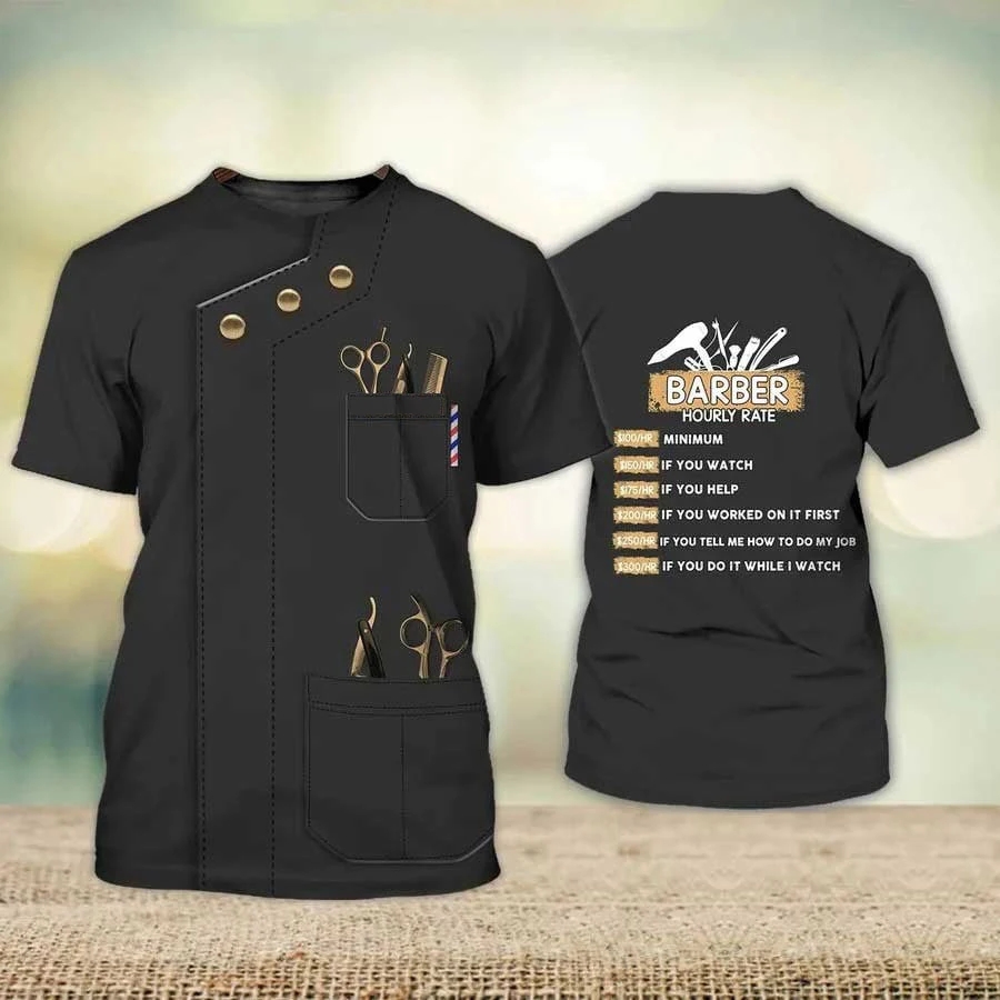 Fashion New Customized Barber  - Men'S Fashion Xxl 评论和价格