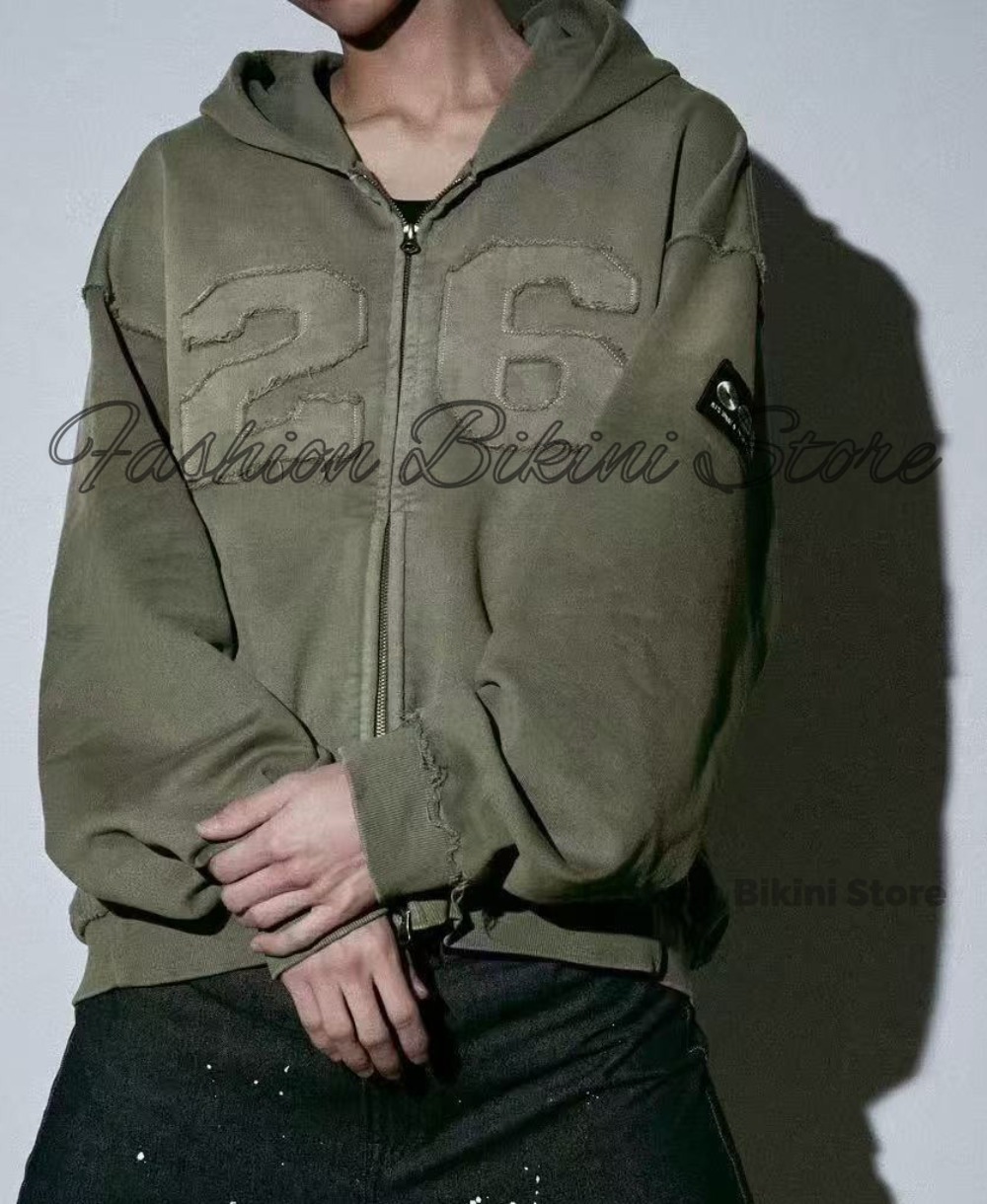NEW Washed Grey Retro Hoodie 3 - Streetwear Hoodie 评论和价格