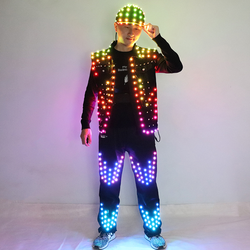 Full Color LED Costume Men's B - Men'S Fashion Light Jacket 评论和价格