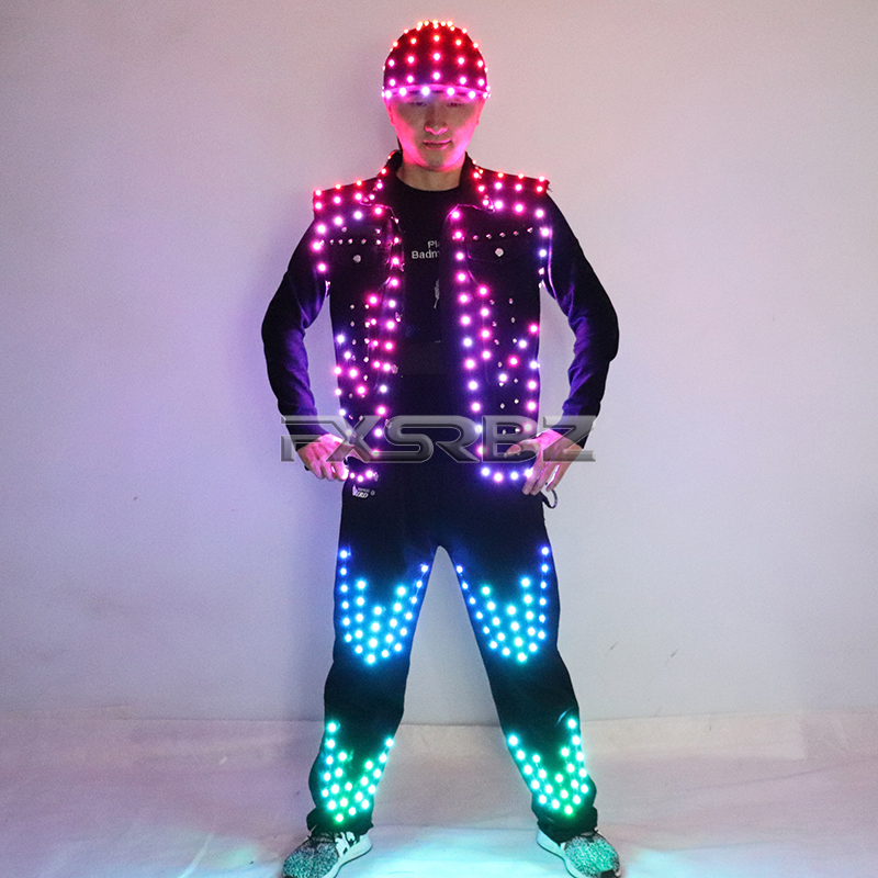 Full Color LED Costume Men's B - Men'S Fashion Light Jacket 评论和价格