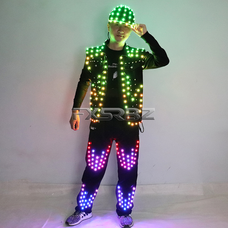 Full Color LED Costume Men's B - Men'S Fashion Light Jacket 评论和价格