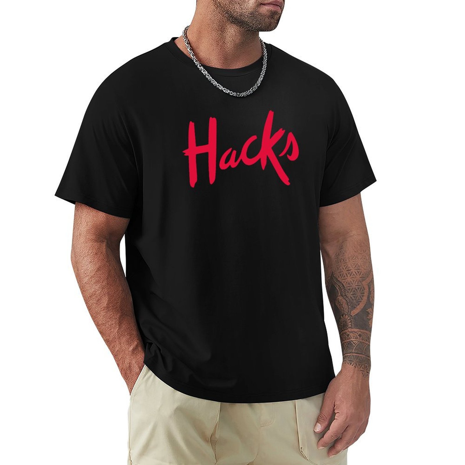 Hacks logo T-Shirt Summer Fash - Mens Fashion Hacks 评论和价格
