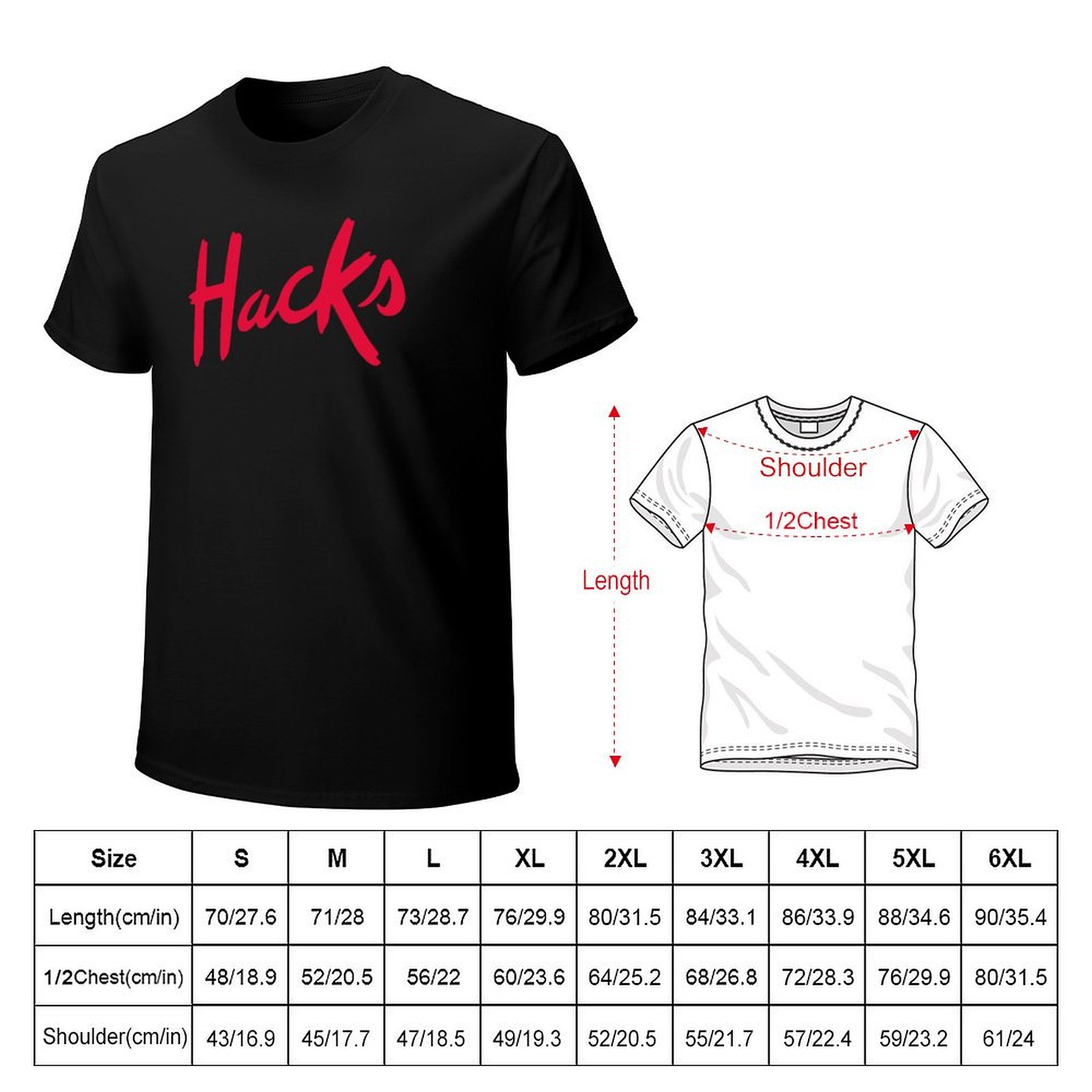 Hacks logo T-Shirt Summer Fash - Mens Fashion Hacks 评论和价格