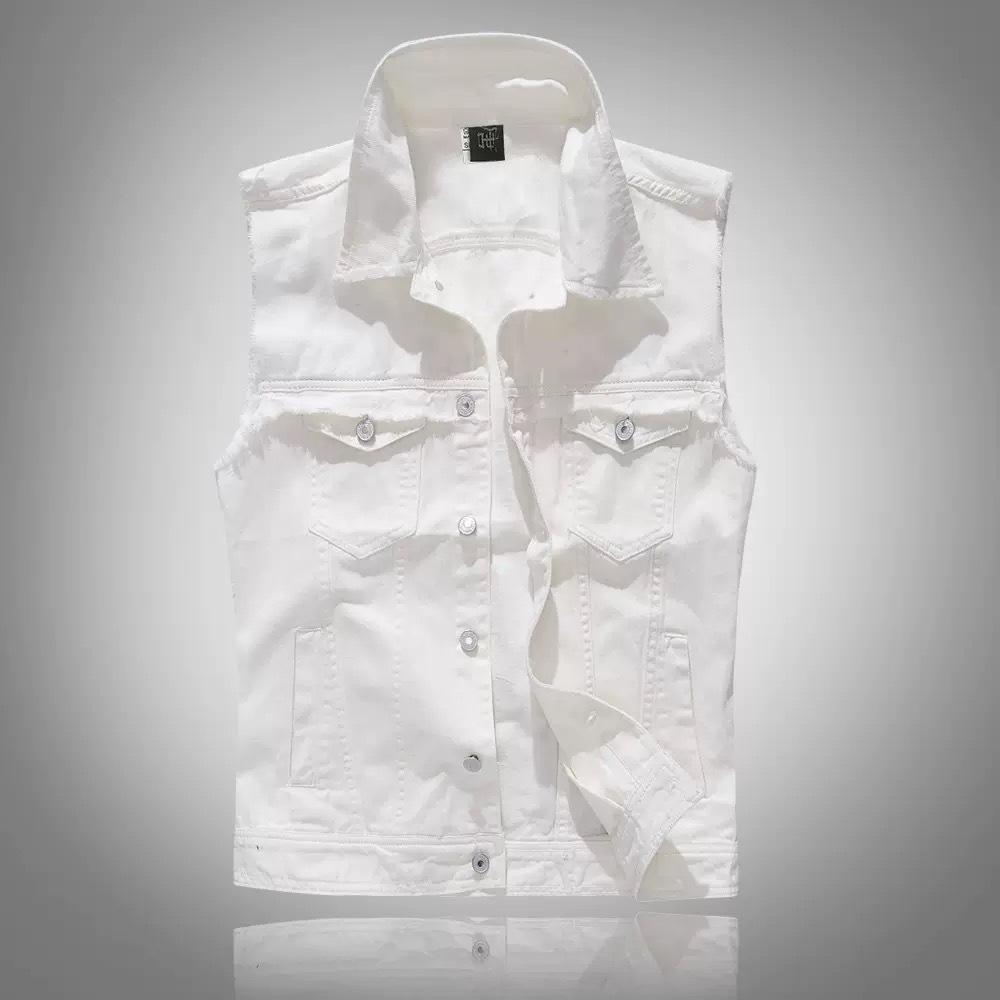 New Fashion Men Blue Casual De - Men'S Fashion Vest With Jeans 评论和价格