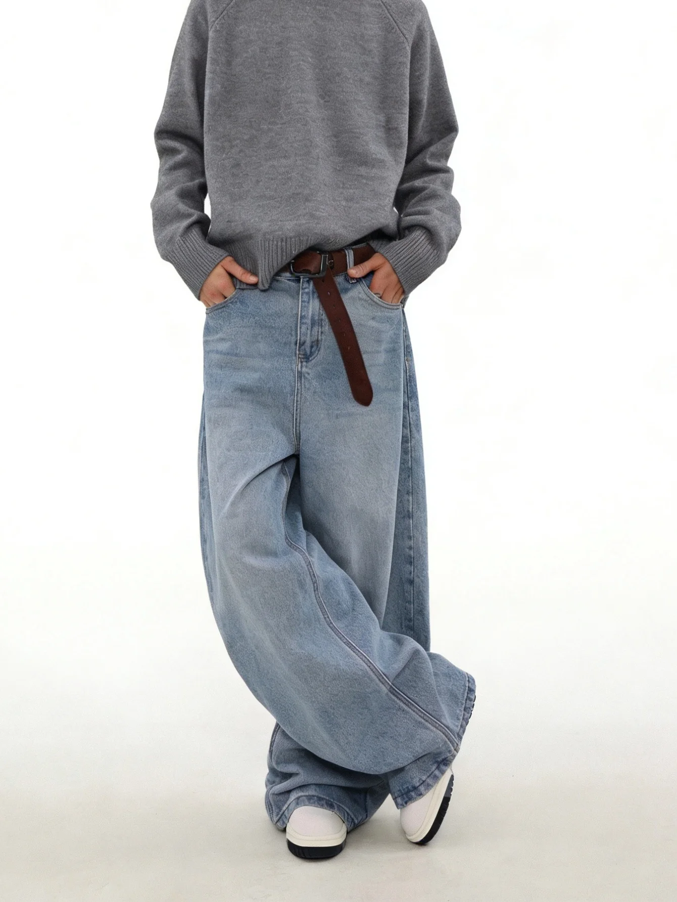 Light Retro Y2K Blue Baggy Jea - Men'S Fashion For 60 Year Old 评论和价格