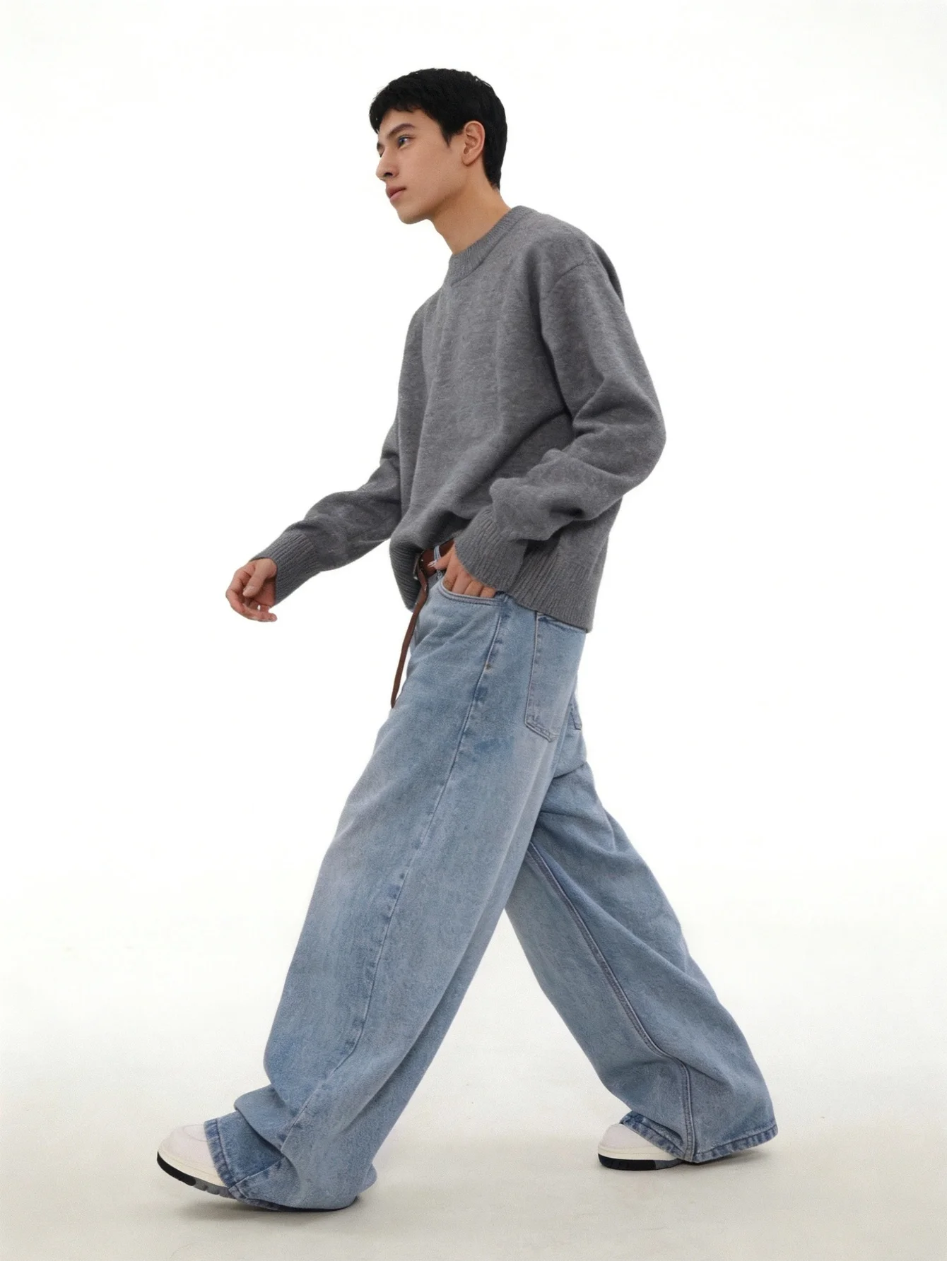 Light Retro Y2K Blue Baggy Jea - Men'S Fashion For 60 Year Old 评论和价格