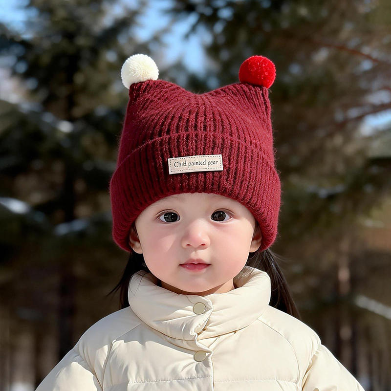 1-4Year Baby Knitted Hat Cute  - Beanie Winter Hat 评论和价格