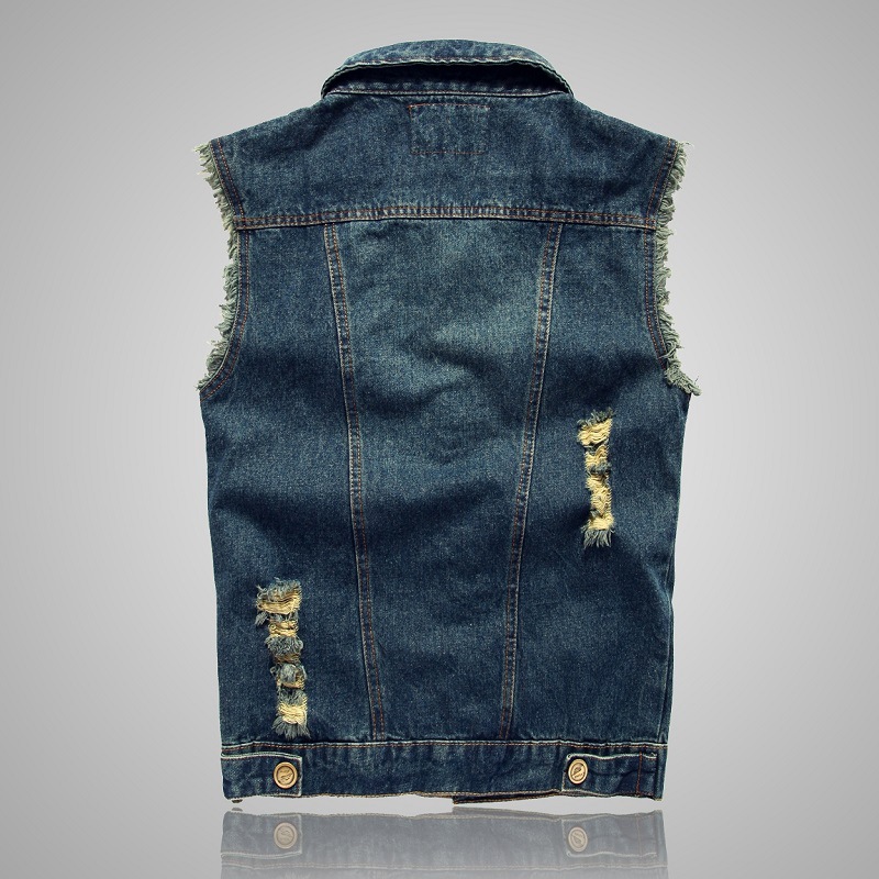 New Fashion Men Ripped Denim W - Men'S Fashion Vest With Jeans 评论和价格