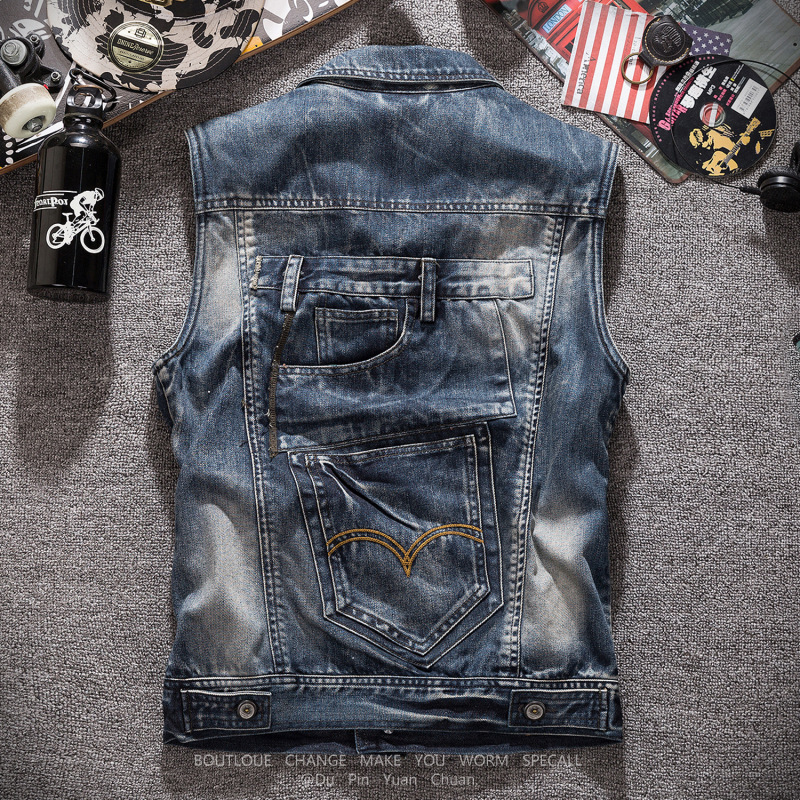 Fashion Jean Waistcoat Motorcy - Men'S Fashion Vest With Jeans 评论和价格