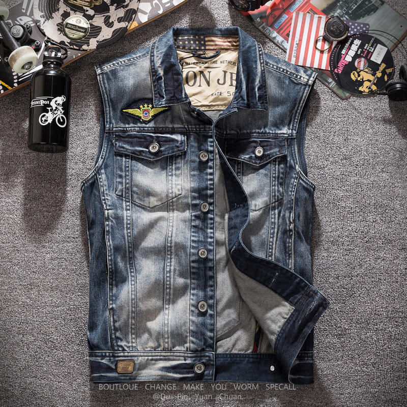 Fashion Jean Waistcoat Motorcy - Men'S Fashion Vest With Jeans 评论和价格