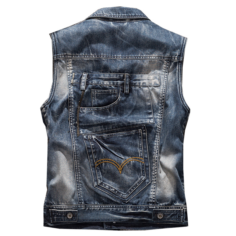 Fashion Jean Waistcoat Motorcy - Men'S Fashion Vest With Jeans 评论和价格
