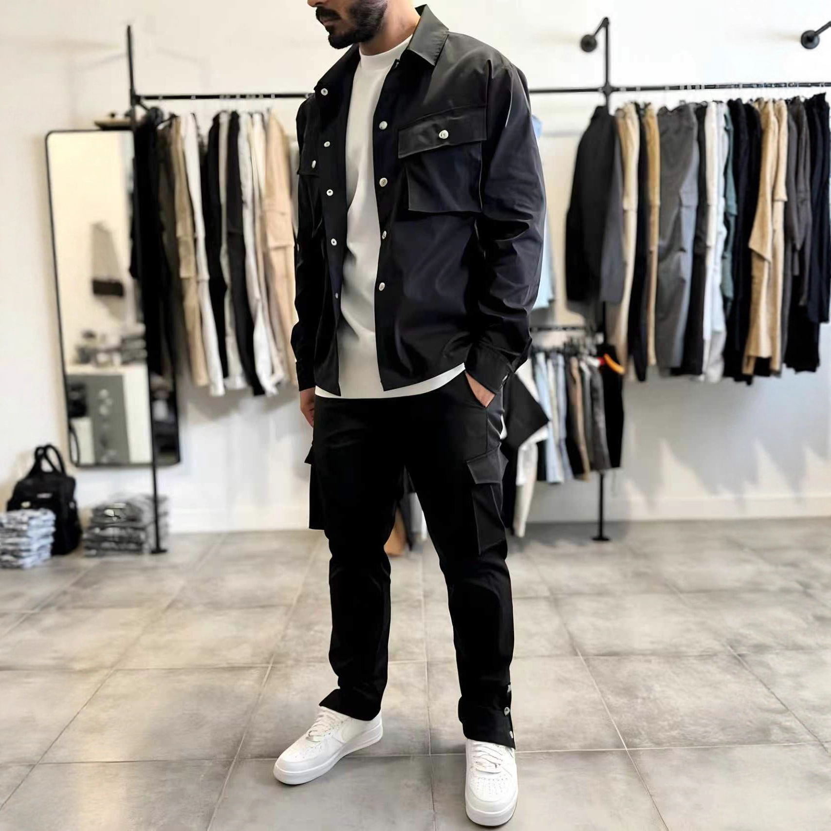 Fashion Men's Casual Tooling M - Men'S Fashion Zipper Jacket 评论和价格