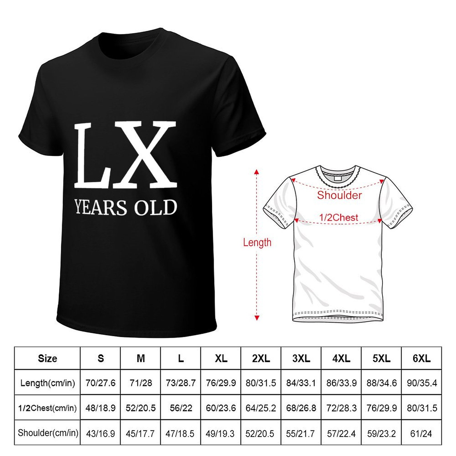 LX Years Old Latin 60th Birthd - Men'S Fashion For 60 Year Old 评论和价格