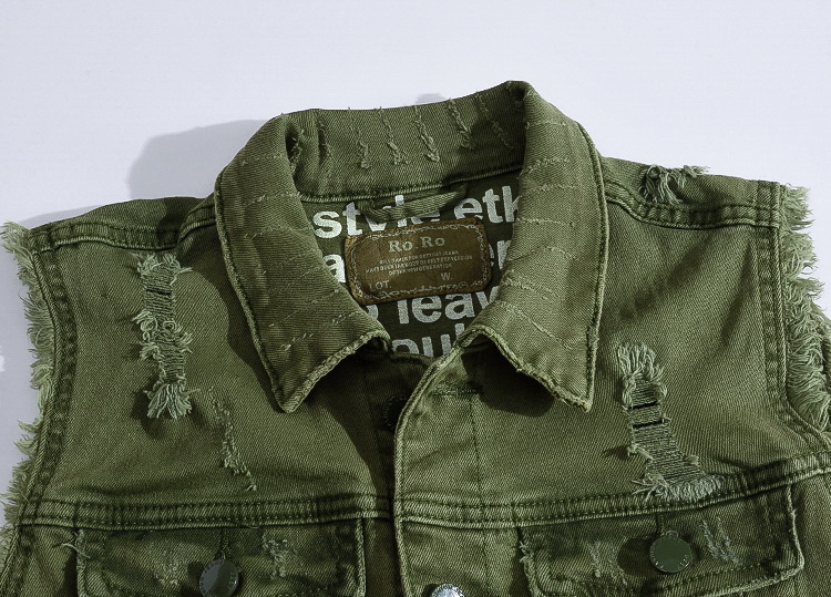 New Fashion Men Green Casual R - Men'S Fashion Vest With Jeans 评论和价格