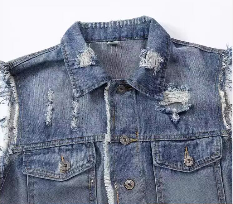 New Fashion Men Blue Casual Ri - Men'S Fashion Vest With Jeans 评论和价格