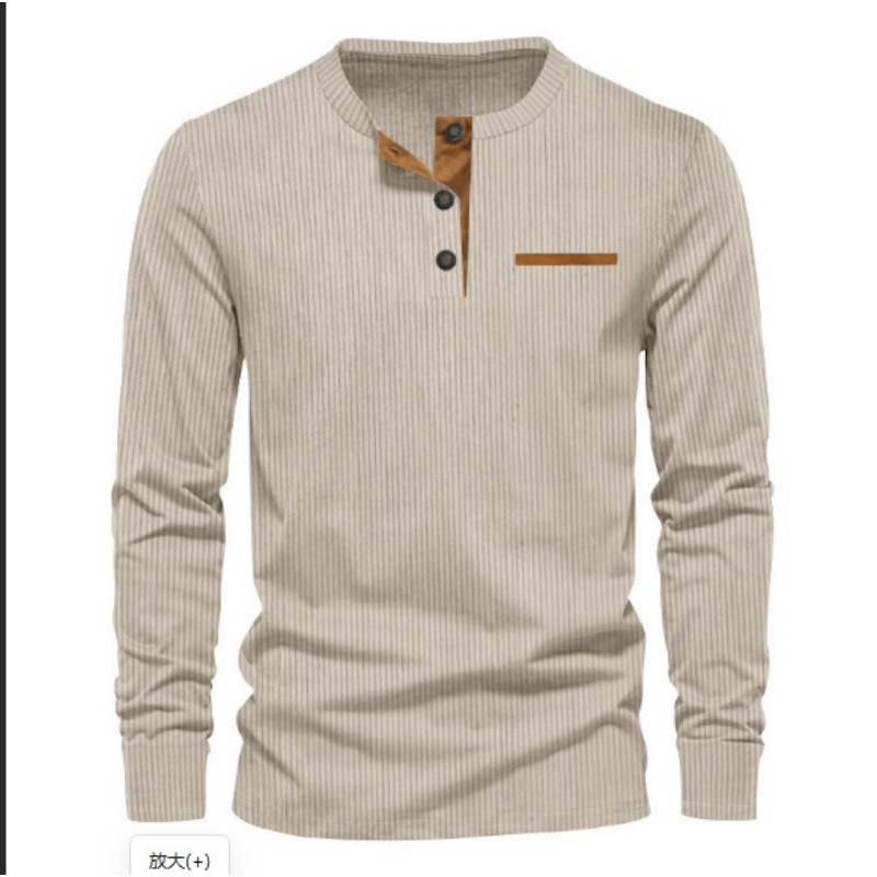 Men's Corduroy Henley Neck Lon - Men'S Fashion Looks 评论和价格