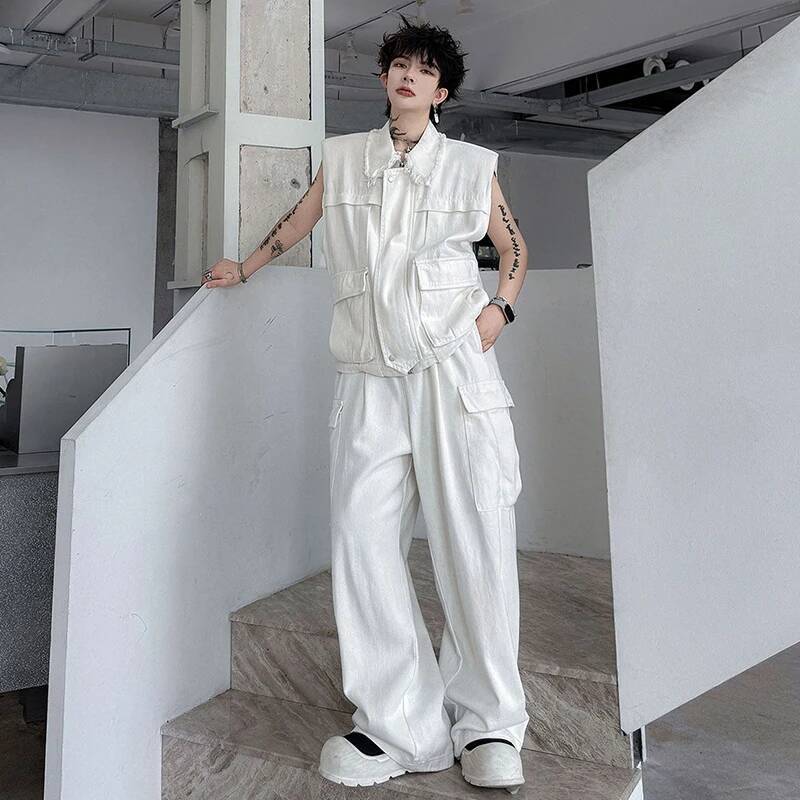LUZHEN 2026 Summer Solid Color - Men'S Fashion Vest With Jeans 评论和价格